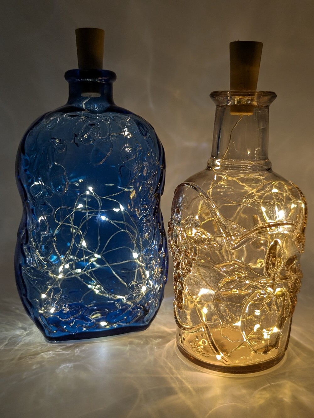 Decorative Glass Bottles with Fairy Lights
